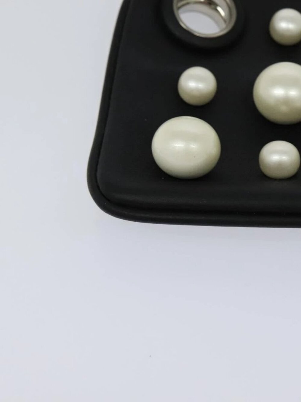 FENDI Triplet Clutch Bag Leather Black Auth 110887V - Picture 6 of 16